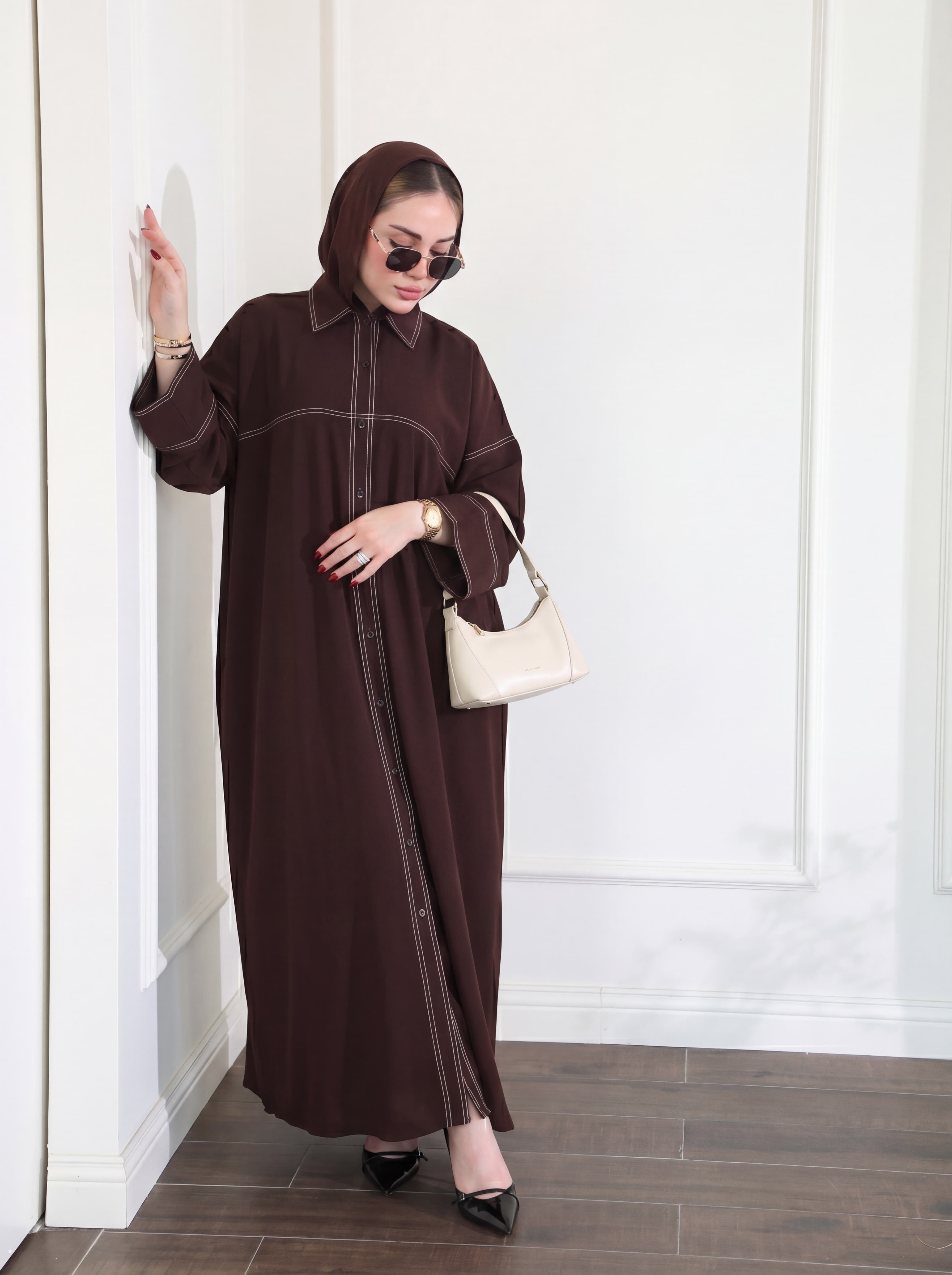 Kholoud Abaya - Noir/Marron
