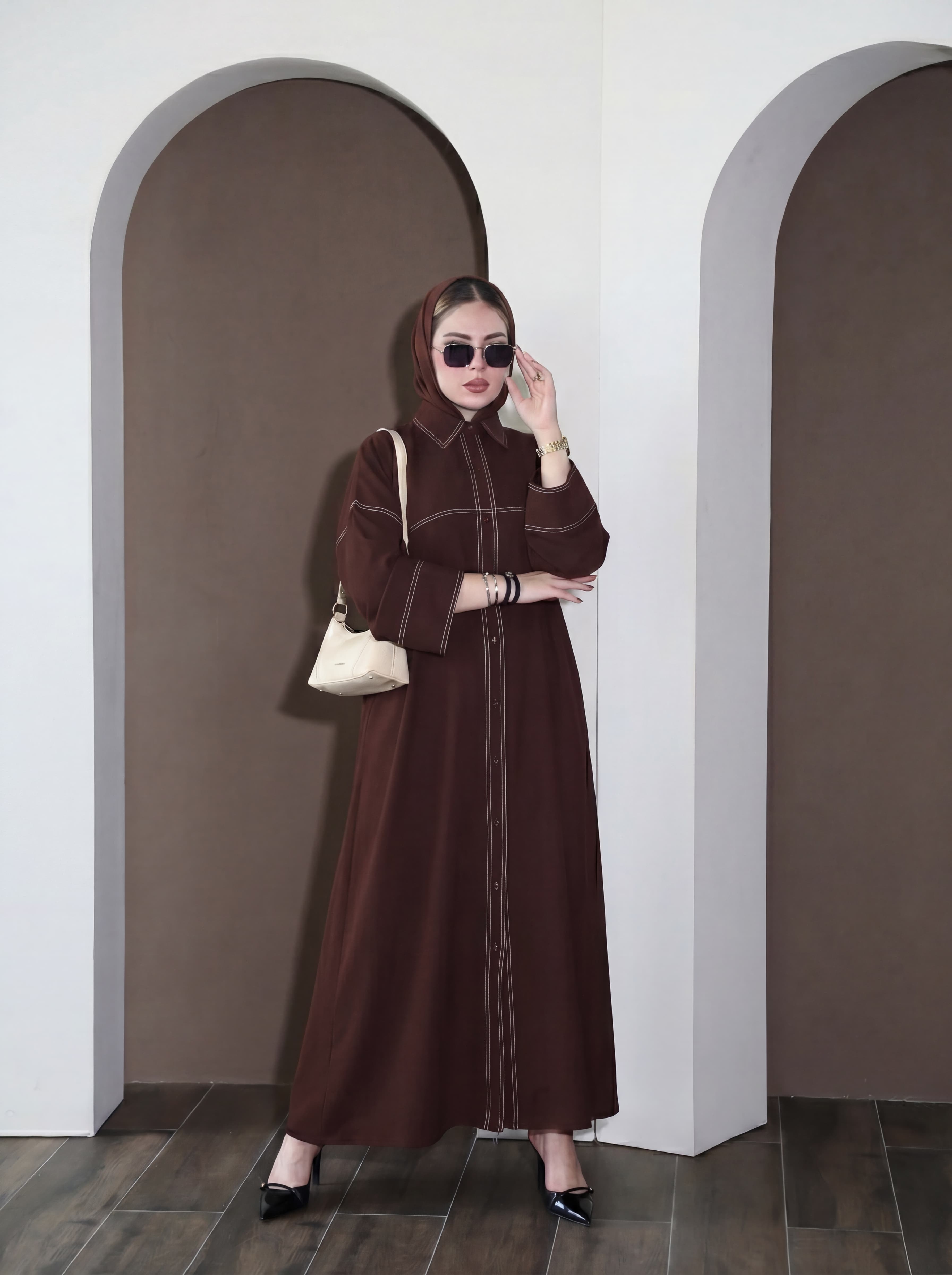 Kholoud Abaya - Noir/Marron