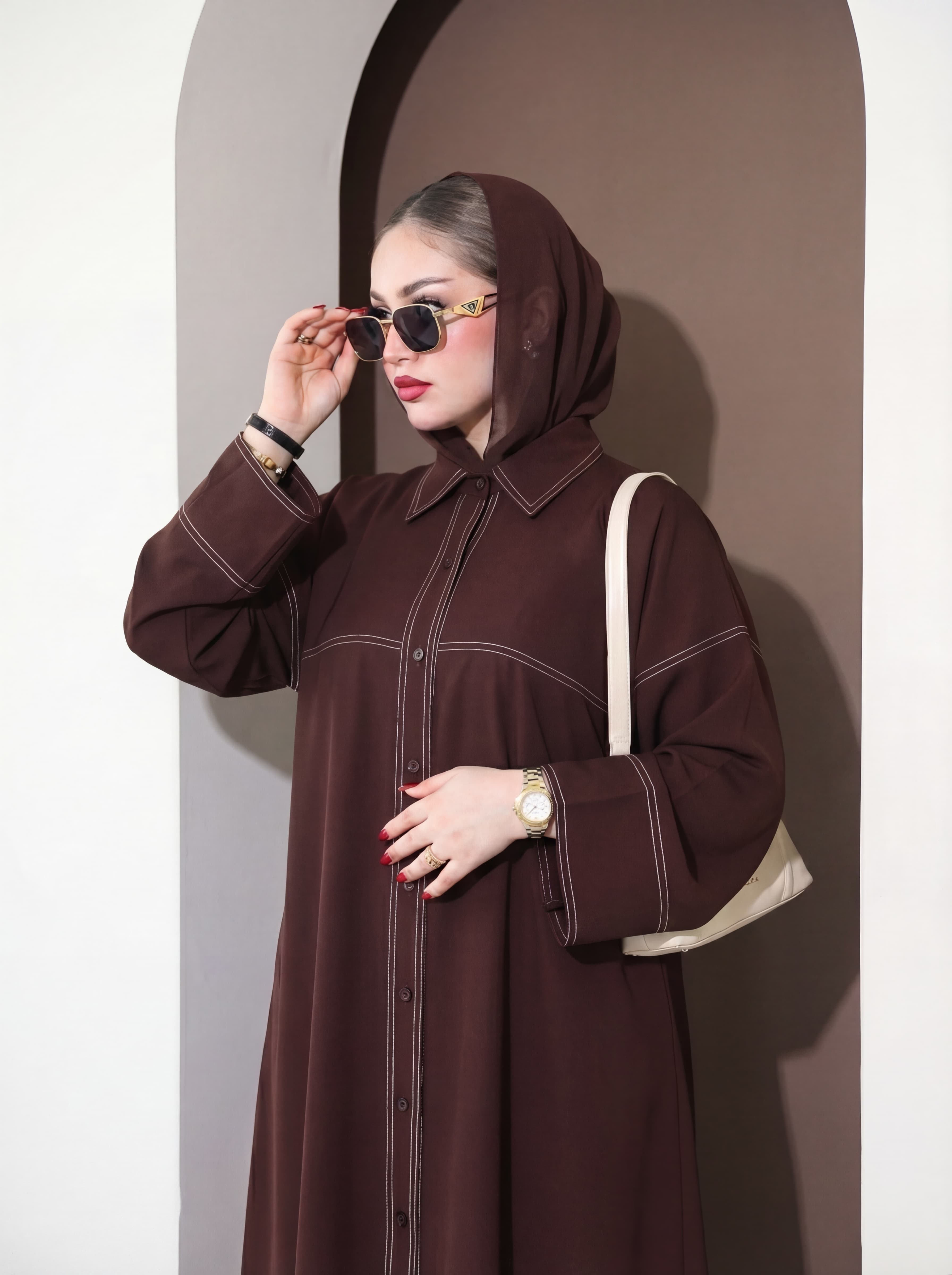 Kholoud Abaya - Noir/Marron