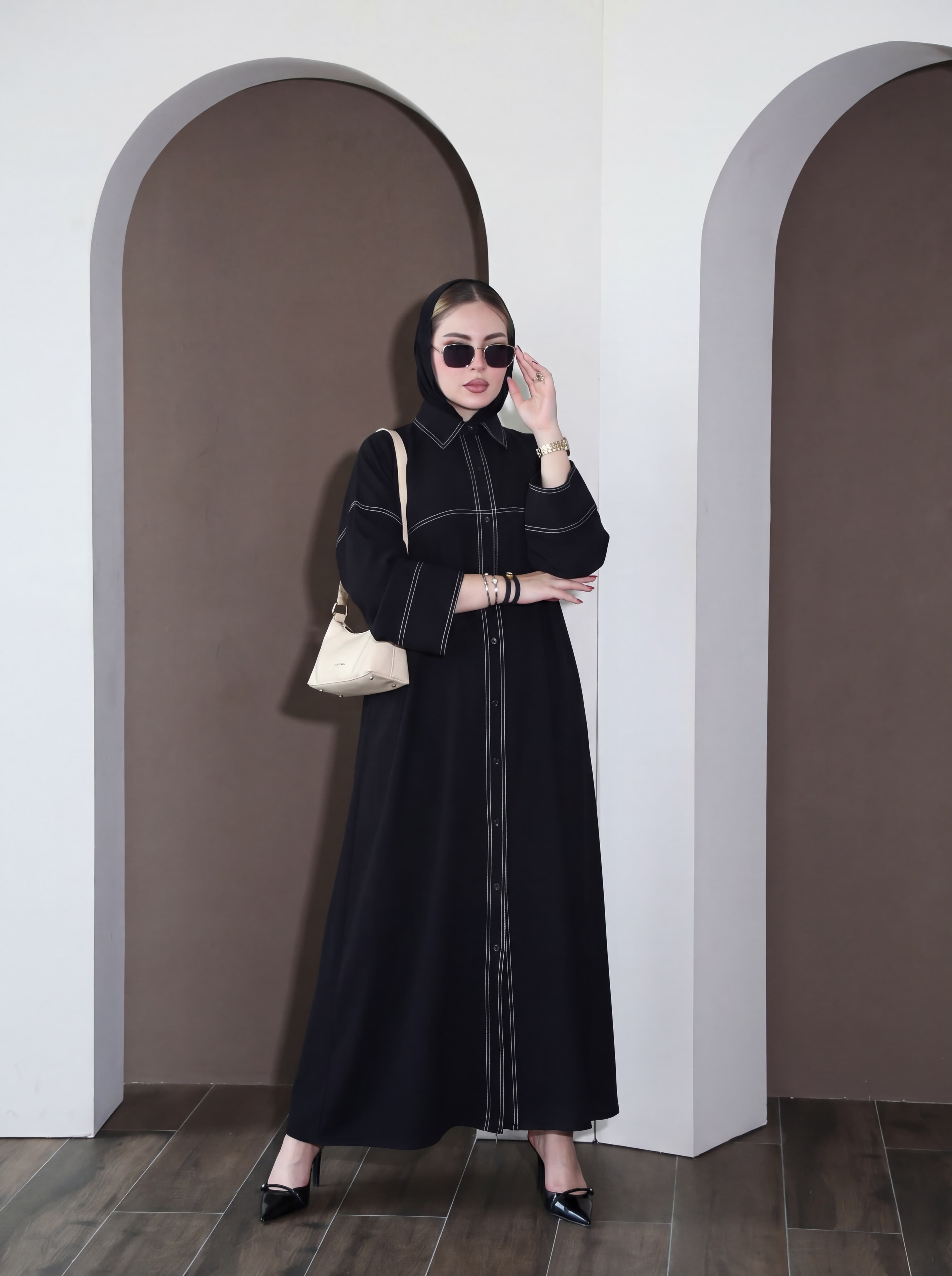 Kholoud Abaya - Noir/Marron