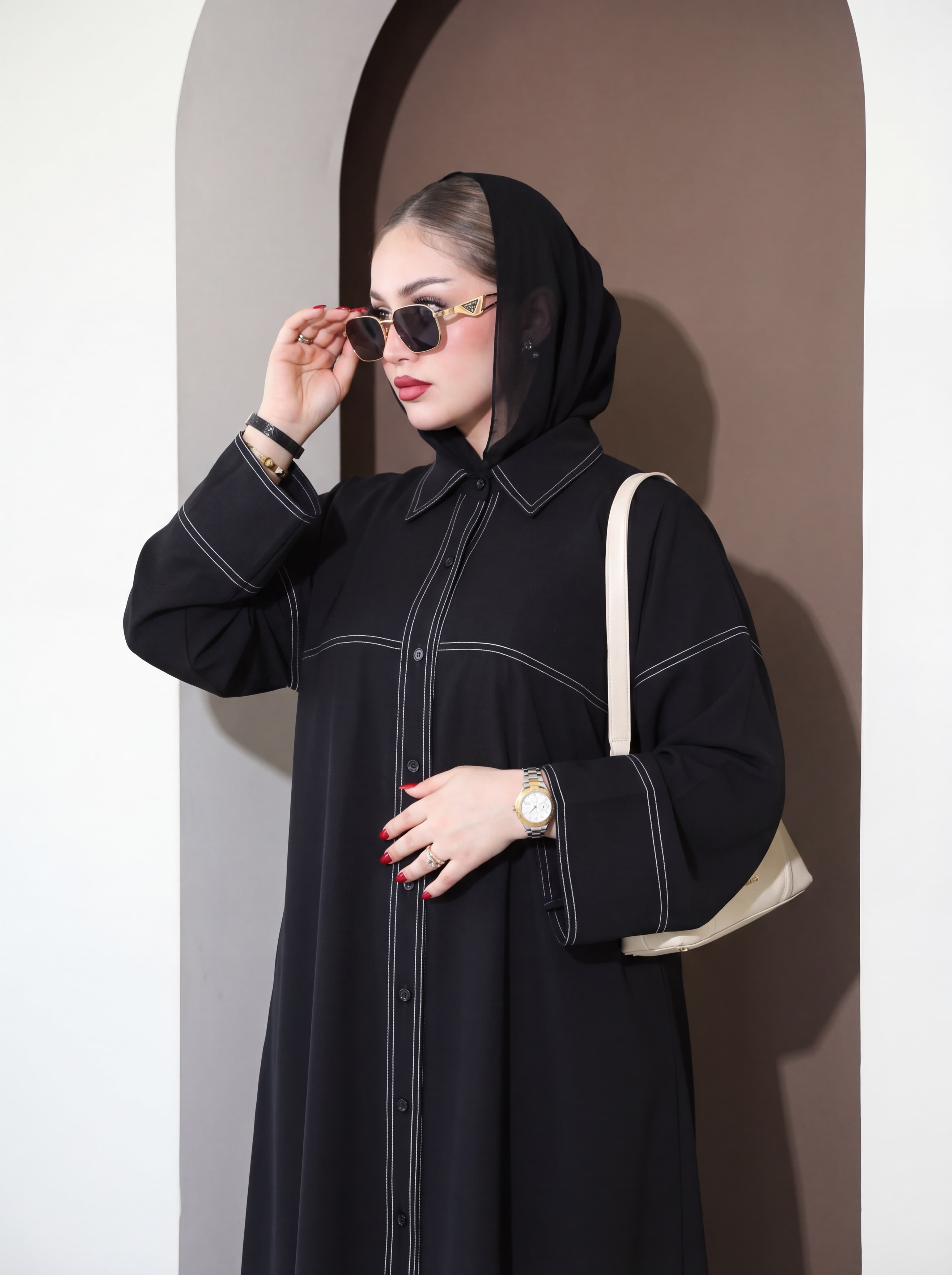 Kholoud Abaya - Noir/Marron